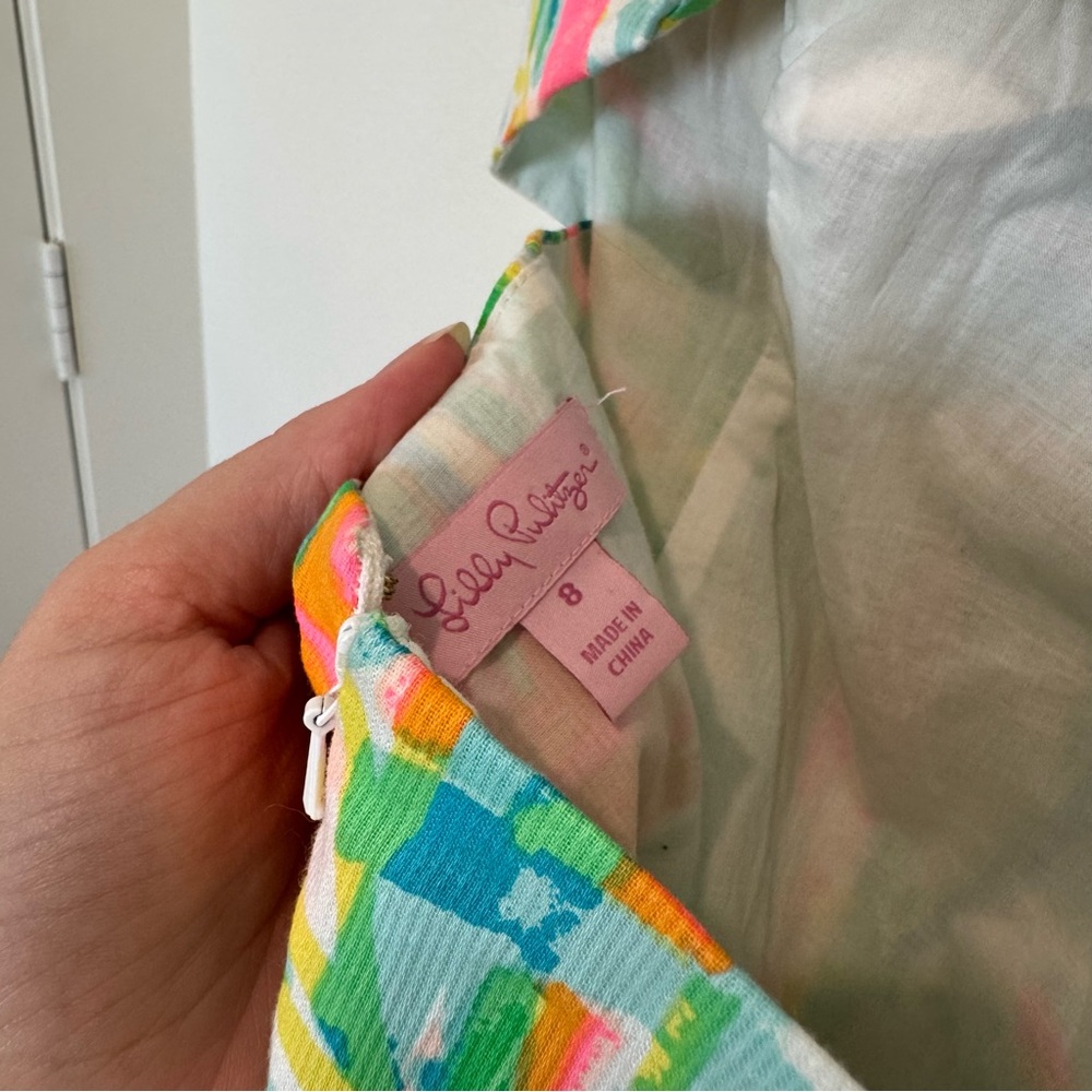 Lilly Pulitzer Courtney Shift Dress - Multicolor Tropical Mini Dress - Picture 11 of 13